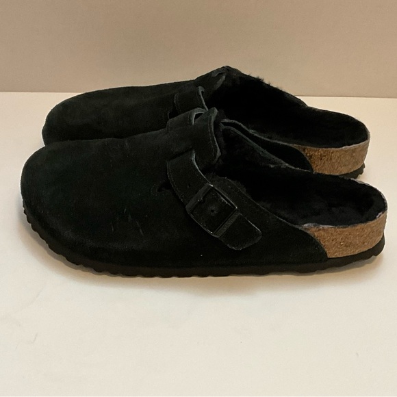 Birkenstock Women’s Boston Shearling Black Clog 40 - Picture 6 of 13